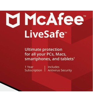 McAfee LiveSafe 2025 1 Jahr / 10 Geräte Key EUROPE